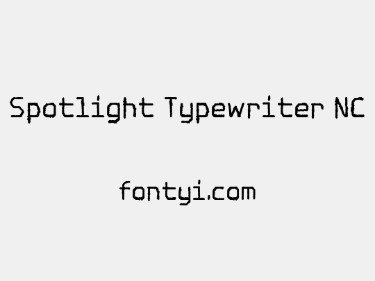 Spotlight Typewriter NC