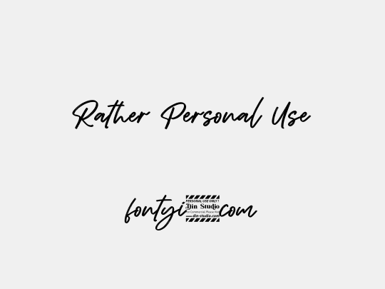Rather Personal Use