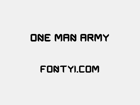 One Man Army
