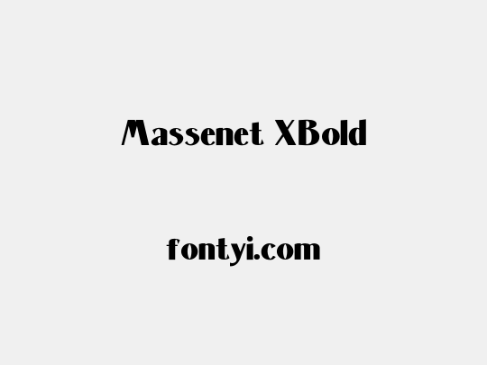 Massenet XBold