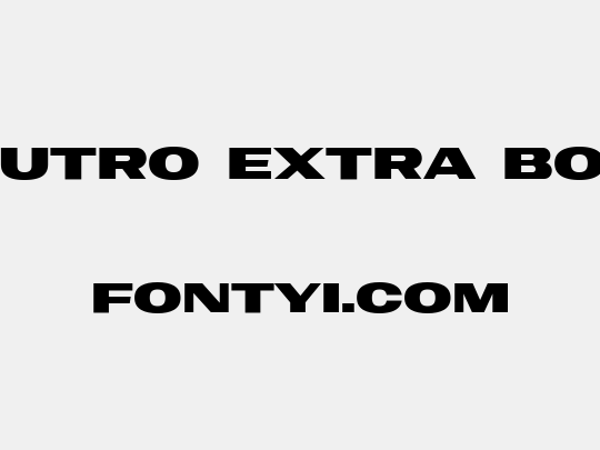 Neutro Extra Bold