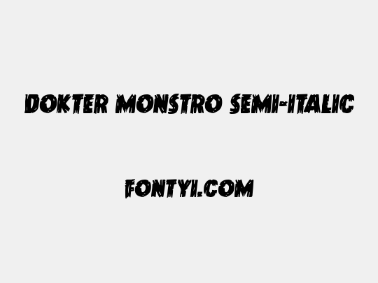 Dokter Monstro Semi-Italic