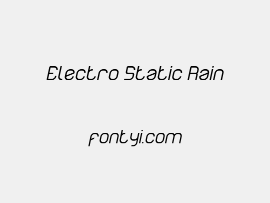 Electro Static Rain
