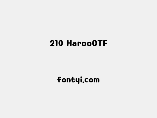 210 HarooOTF