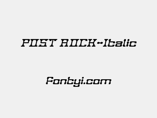 POST ROCK-Italic
