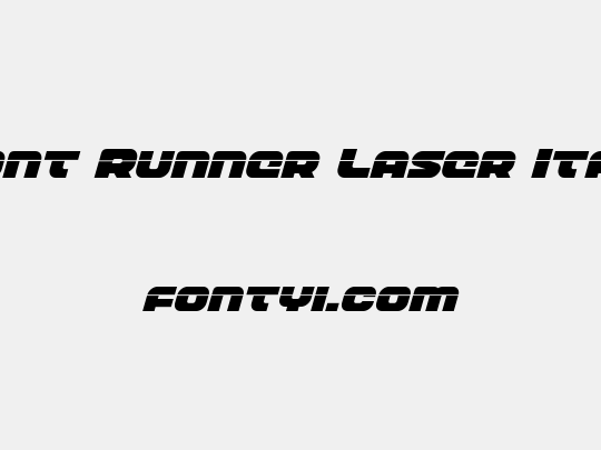 Front Runner Laser Italic