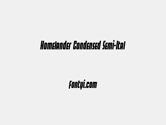Homelander Condensed Semi-Ital