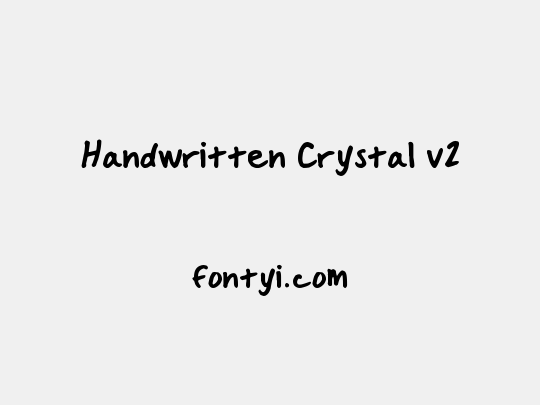 Handwritten Crystal v2