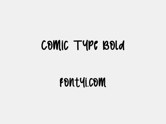 Comic Type Bold