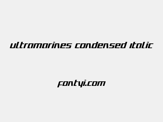Ultramarines Condensed Italic