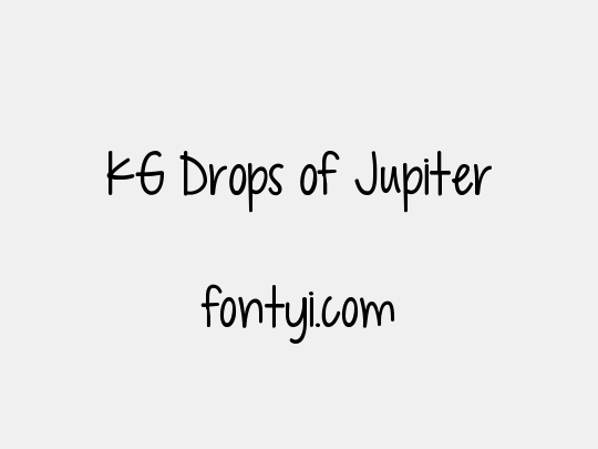KG Drops of Jupiter