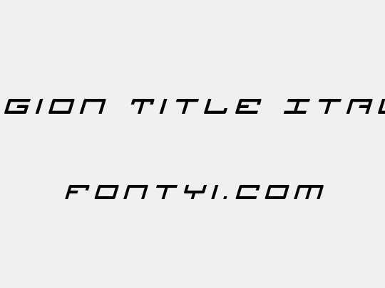 Legion Title Italic