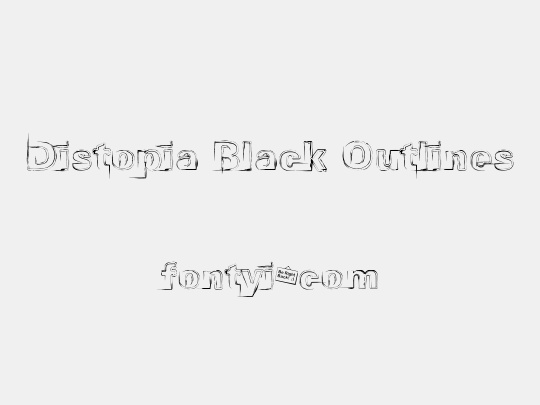 Distopia Black Outlines 