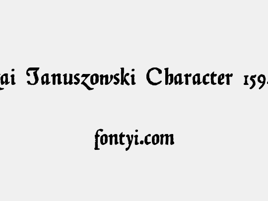 zai Januszowski Character 1594