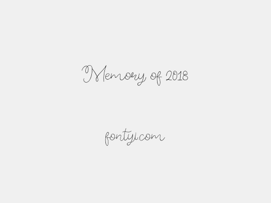 Memory of 2018