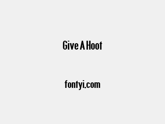 Give A Hoot