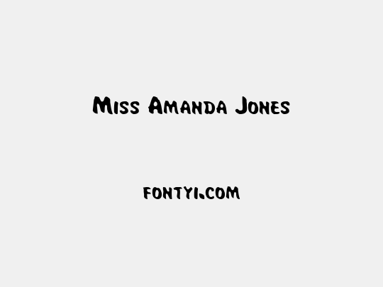 Miss Amanda Jones