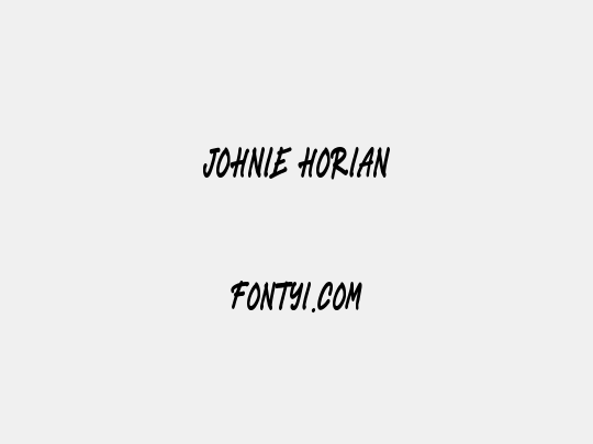 Johnie Horian