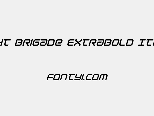 Light Brigade ExtraBold Italic