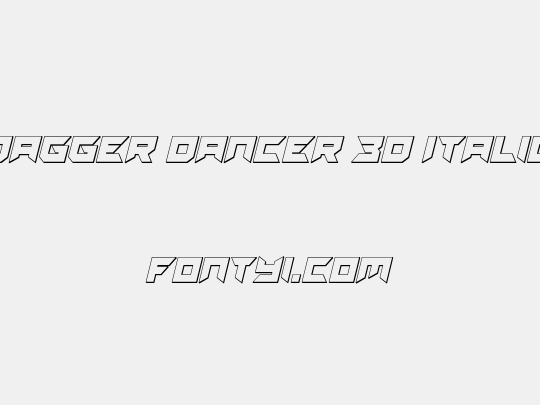 Dagger Dancer 3D Italic