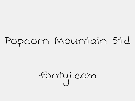 Popcorn Mountain Std