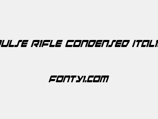 Pulse Rifle Condensed Italic