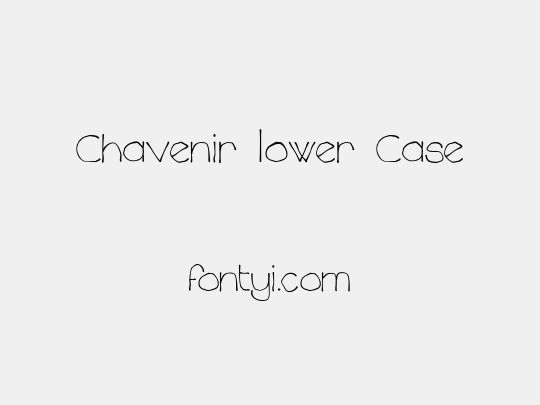 Chavenir Lower Case