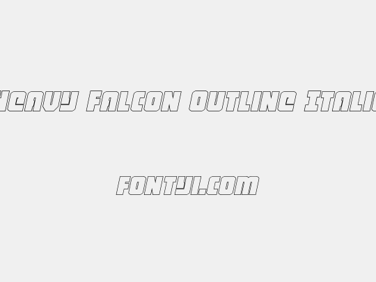 Heavy Falcon Outline Italic