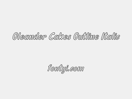 Oleander Cakes Outline Italic