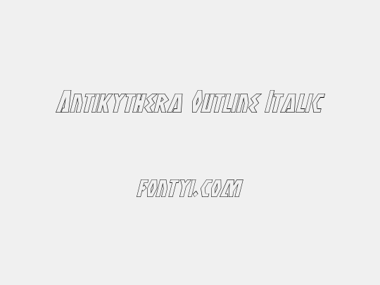 Antikythera Outline Italic