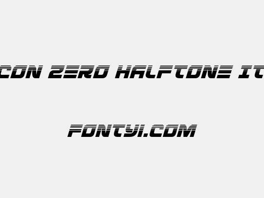 Defcon Zero Halftone Italic