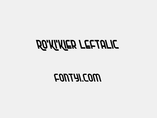 Ro'Ki'Kier Leftalic