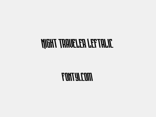 Night Traveler Leftalic