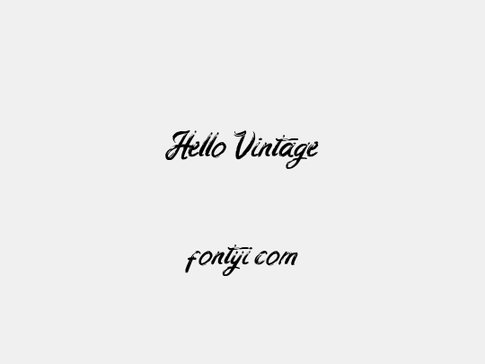 Hello Vintage