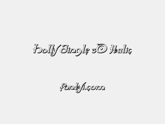 Holly Jingle 3D Italic