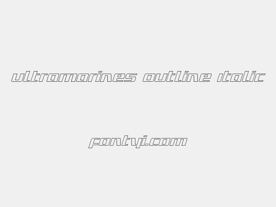 Ultramarines Outline Italic