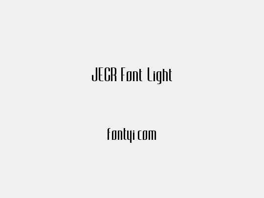 JECR Font Light