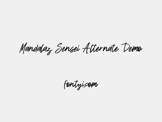 Mandalaz Sensei Alternate Demo