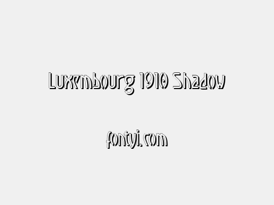 Luxembourg 1910 Shadow