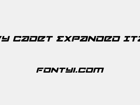 Navy Cadet Expanded Italic