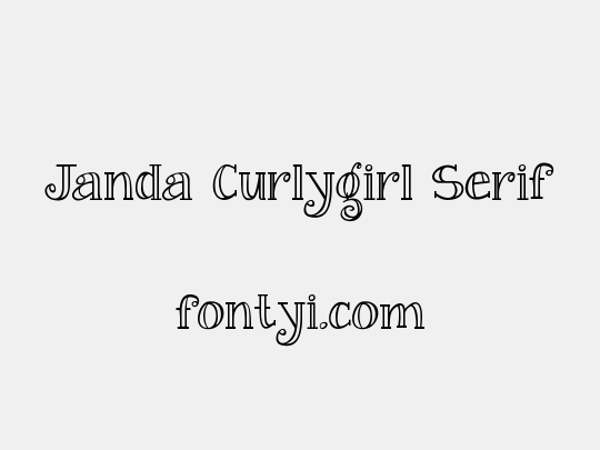 Janda Curlygirl Serif