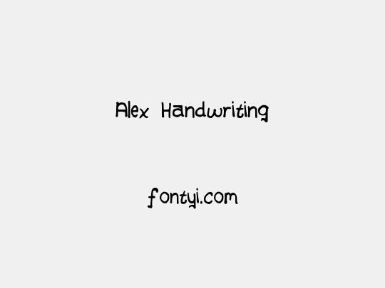 Alex Handwriting