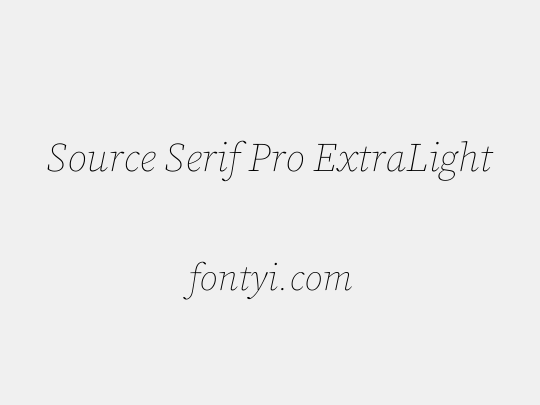 Source Serif Pro ExtraLight