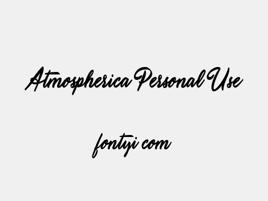 Atmospherica Personal Use