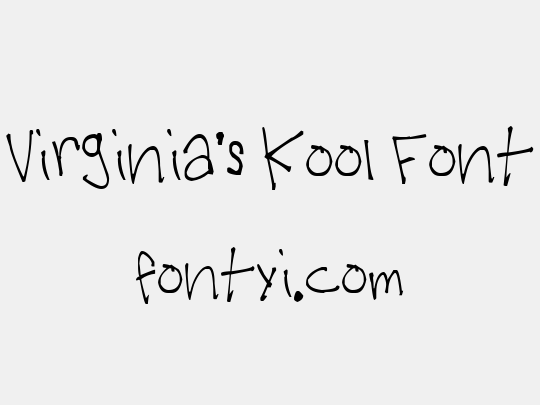 Virginia's Kool Font