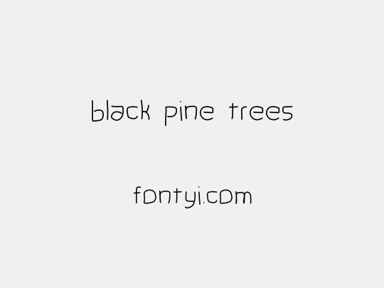 black pine trees