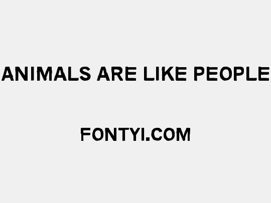 Animals are like people