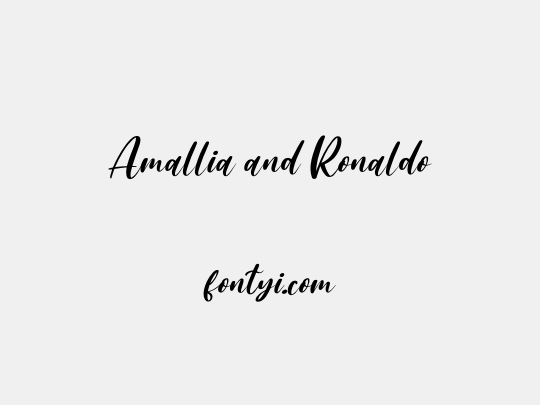 Amallia and Ronaldo