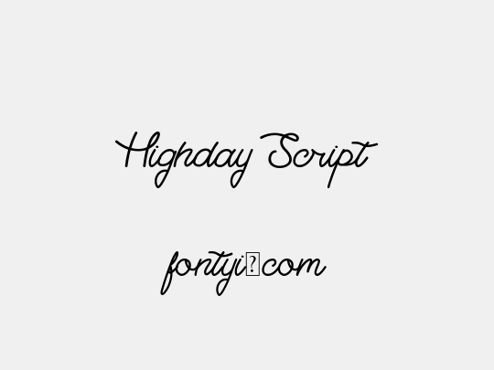 Highday Script