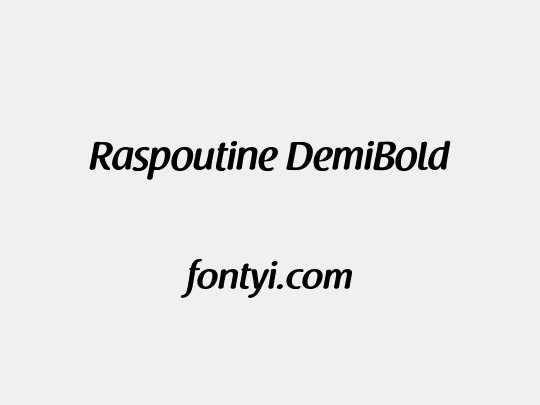 Raspoutine DemiBold